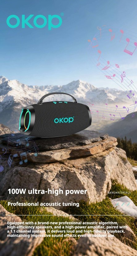 Portable Outdoor Bluetooth Speaker KP-8006 Wireless Bluetooth Speaker