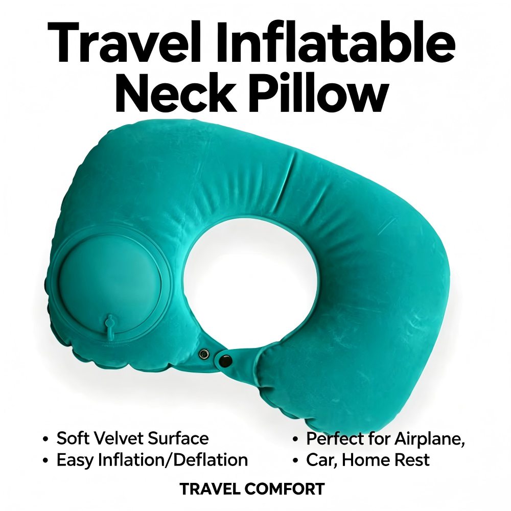 U-shaped pillow Flocked Inflatable Pillow