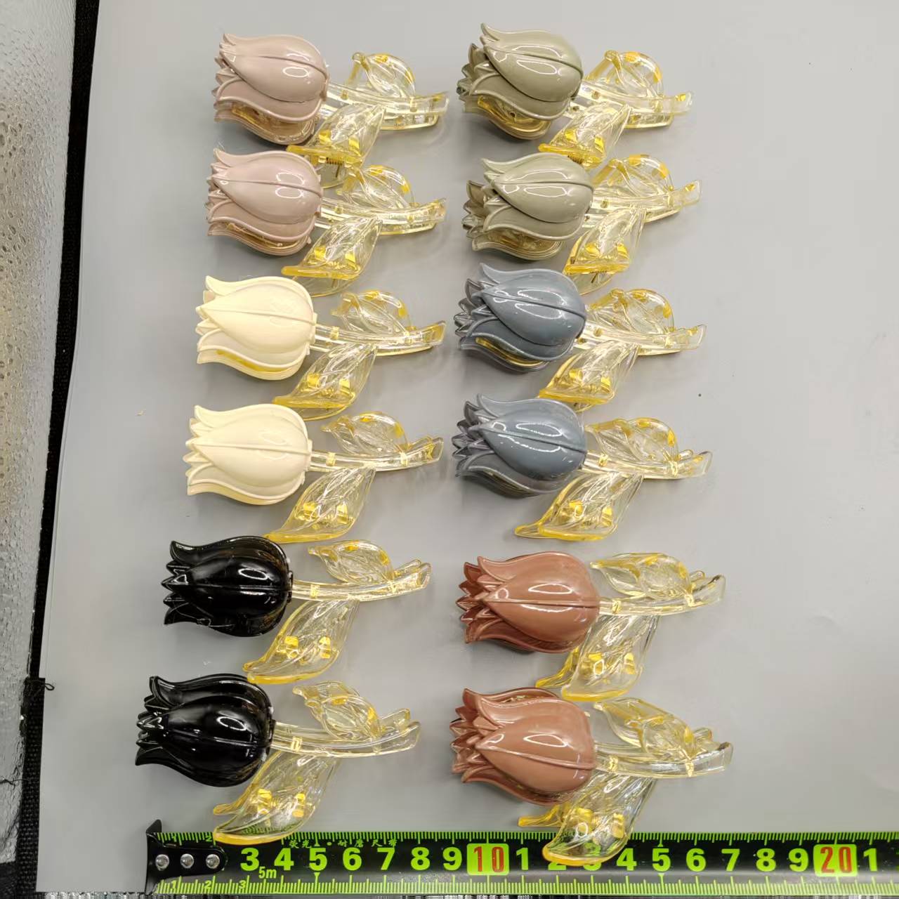 Cross-pattern six-color gripper Korean-Style Single-Flower Hair Claw Clip