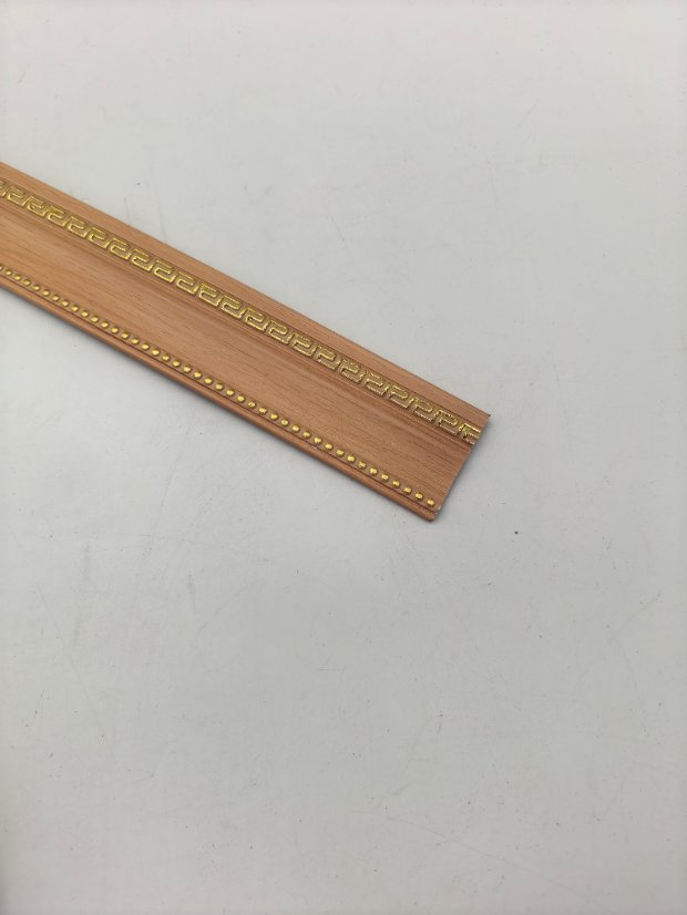 decor line PS Single Side Hui Pattern & Beaded Molding, New Chinese Gold Highlight Frame Trim