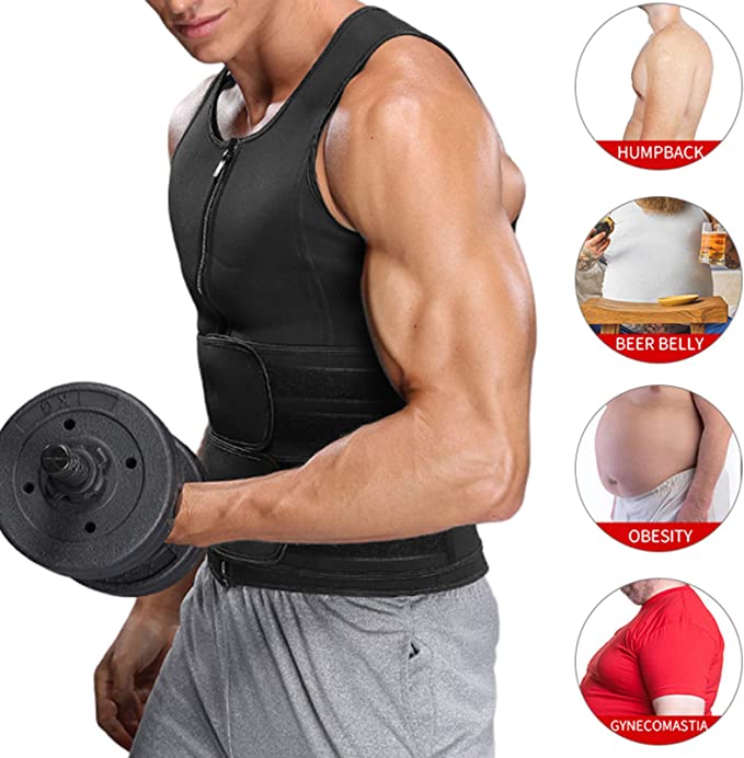 Waist Trainer Men's double-belted vest