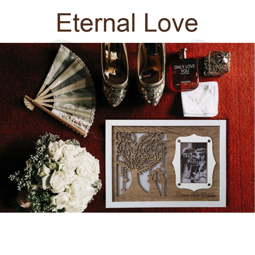 Wedding Supplies Bride and Groom Wedding Wooden Love Photo Frame Personalized Minimalist Home Decoration