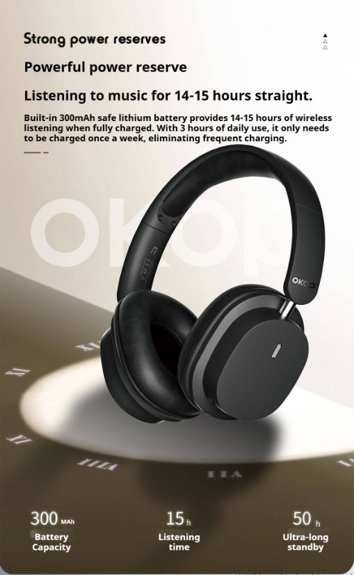 Over-Ear Headphones KP-H105 Wireless Bluetooth Headphones