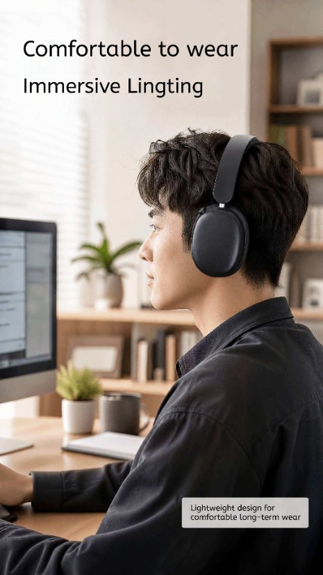 Over-Ear Headphones KP-H104 Wireless Bluetooth Headphones