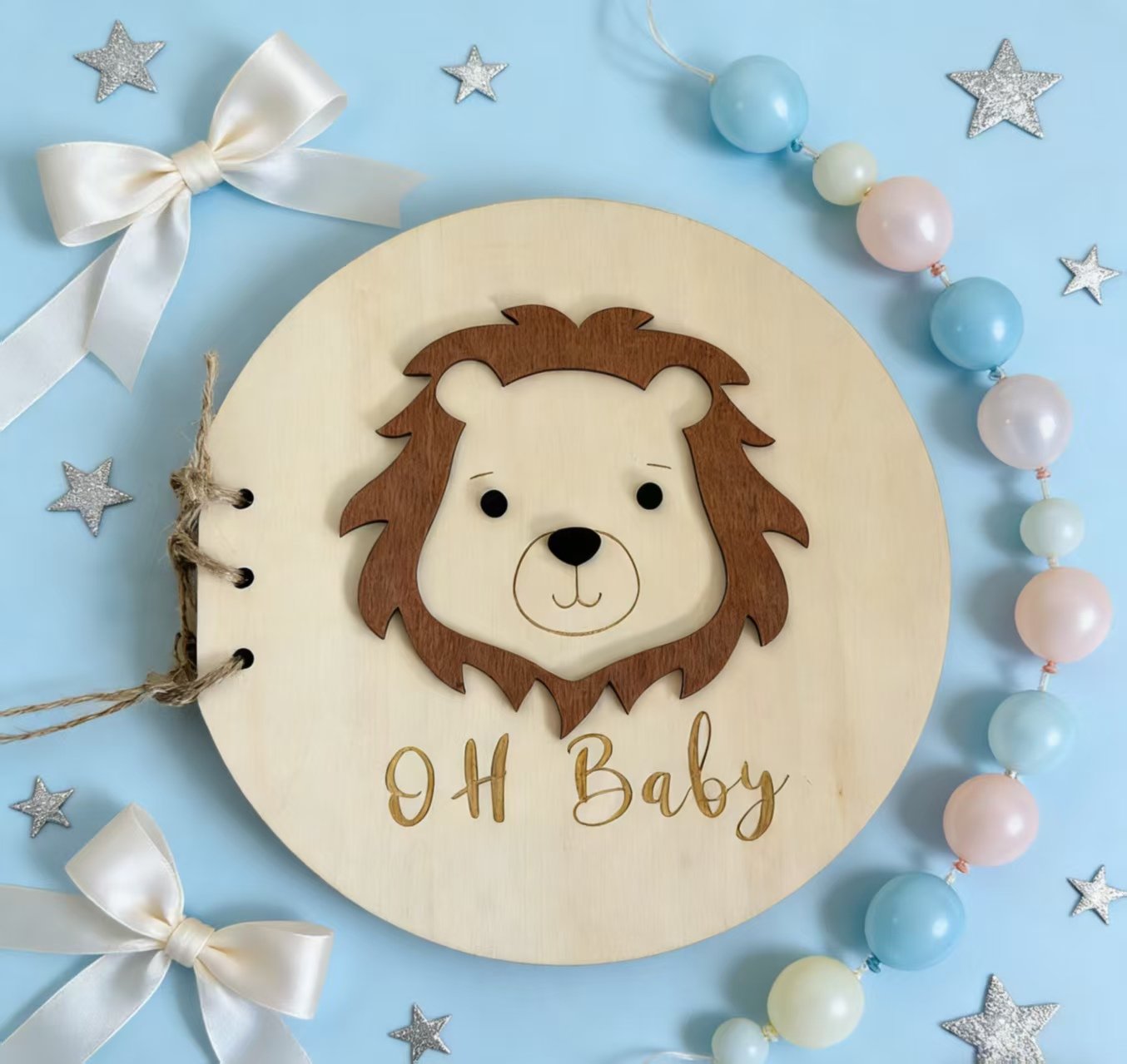 Infant Baptism Three-dimensional Cartoon Creative Gift Shower Guest Message Book