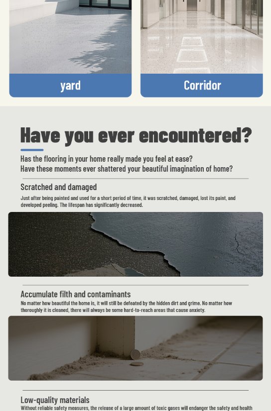 Solvent-free coatings Epoxy Colored-Sand Self-Leveling Flooring