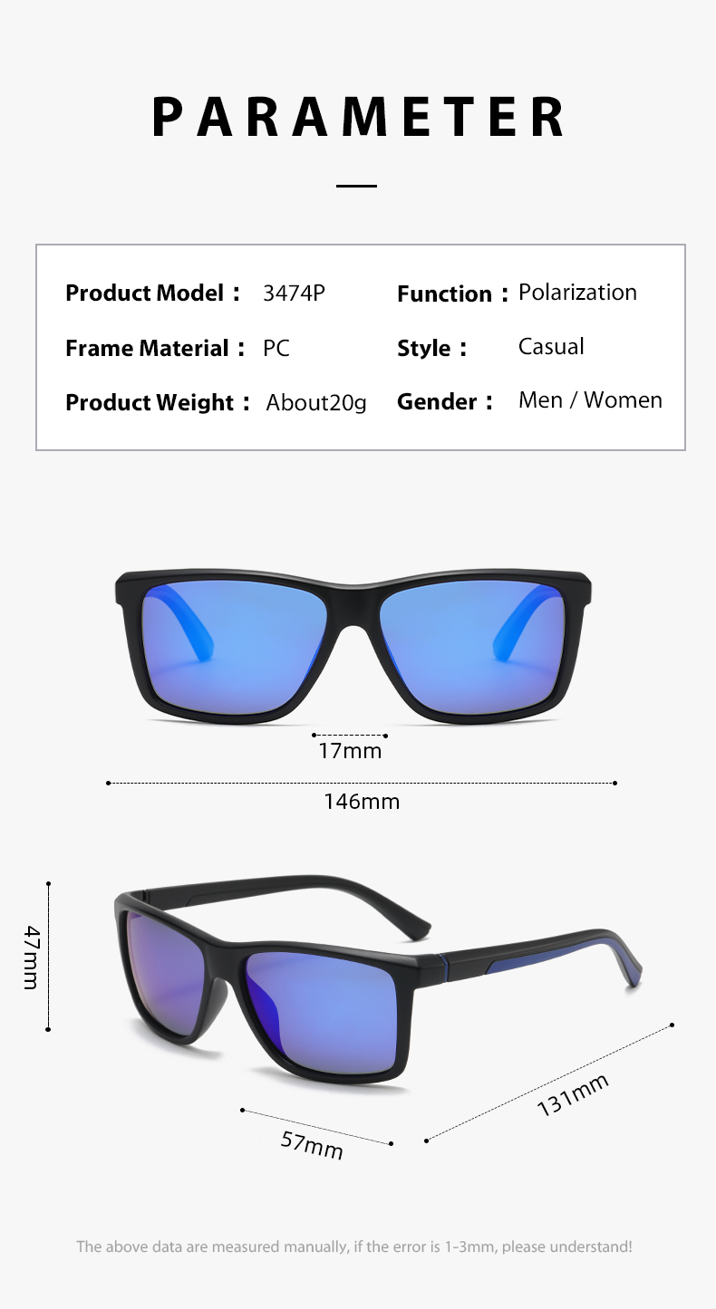 Casual Sunglasses 3474 Polarized Casual Sunglasses
