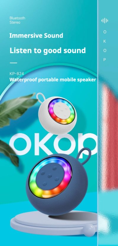 Portable Outdoor Bluetooth Speaker KP-824 Portable wireless bluetooth speaker