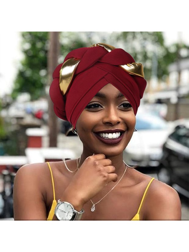 Gele African Gele Headwrap for Women | Dramatic Hand‑Braided Twist Braid for Special Occasions