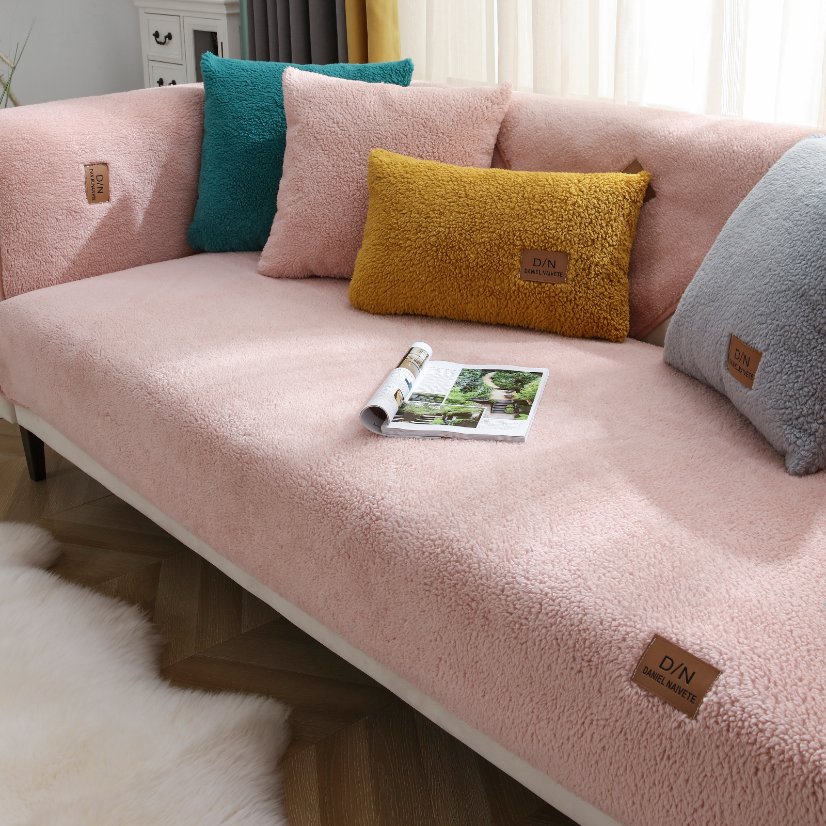 Plush sofa cushion Lamb Fleece Sofa Cushion