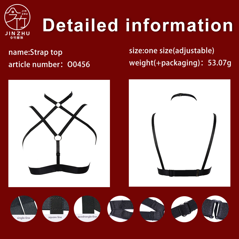 女士上衣 Women's Sexy Cross Chest Strap Harness