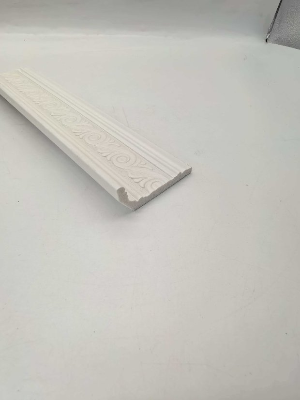 cornice PS European Scroll Crown Molding, White Unpainted Blank Ceiling Cornice Line