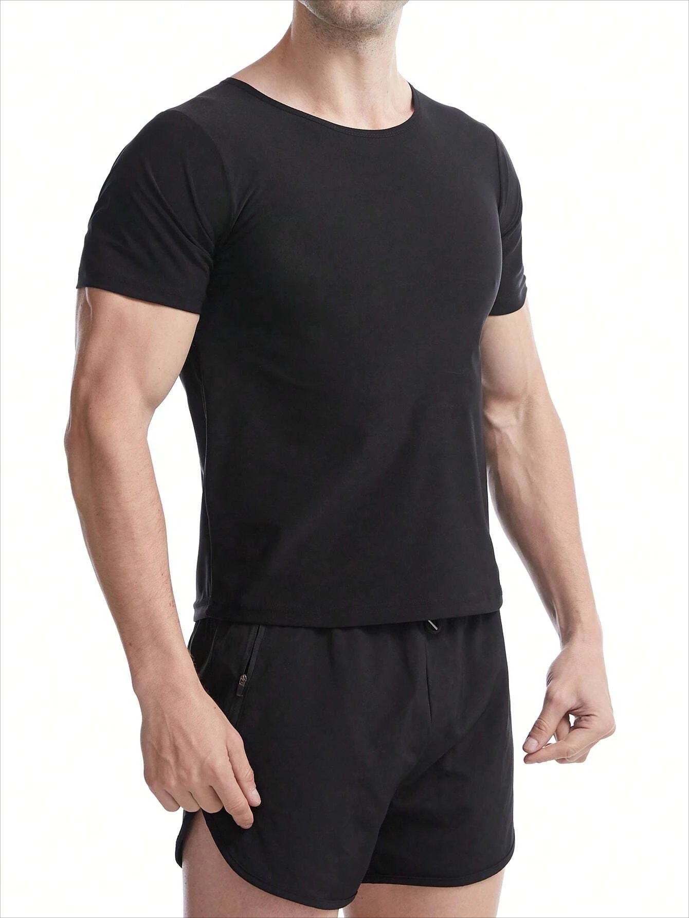 Activewear Sweat-Enhancing Men's Short Sleeve