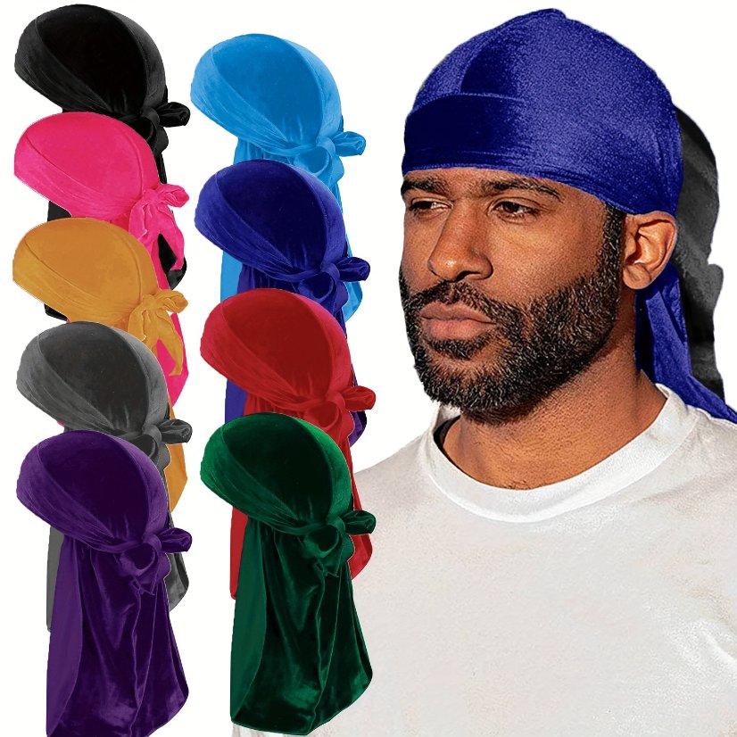 Durag Fleece‑Lined Durag Headwrap | Unisex Casual Outdoor Skull Head Cover