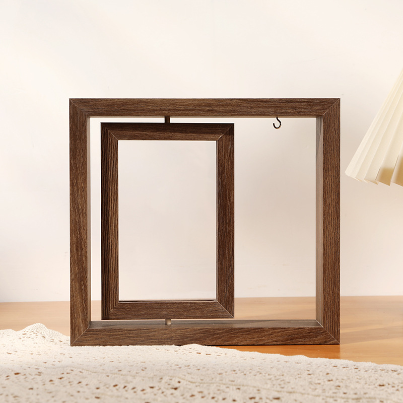MDF Picture Frames Personalized double-sided rotating photo frame
