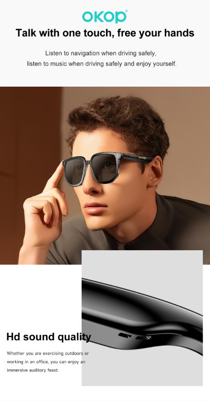 Smart glasses KP-Y104 Smart AI Bluetooth Sunglasses