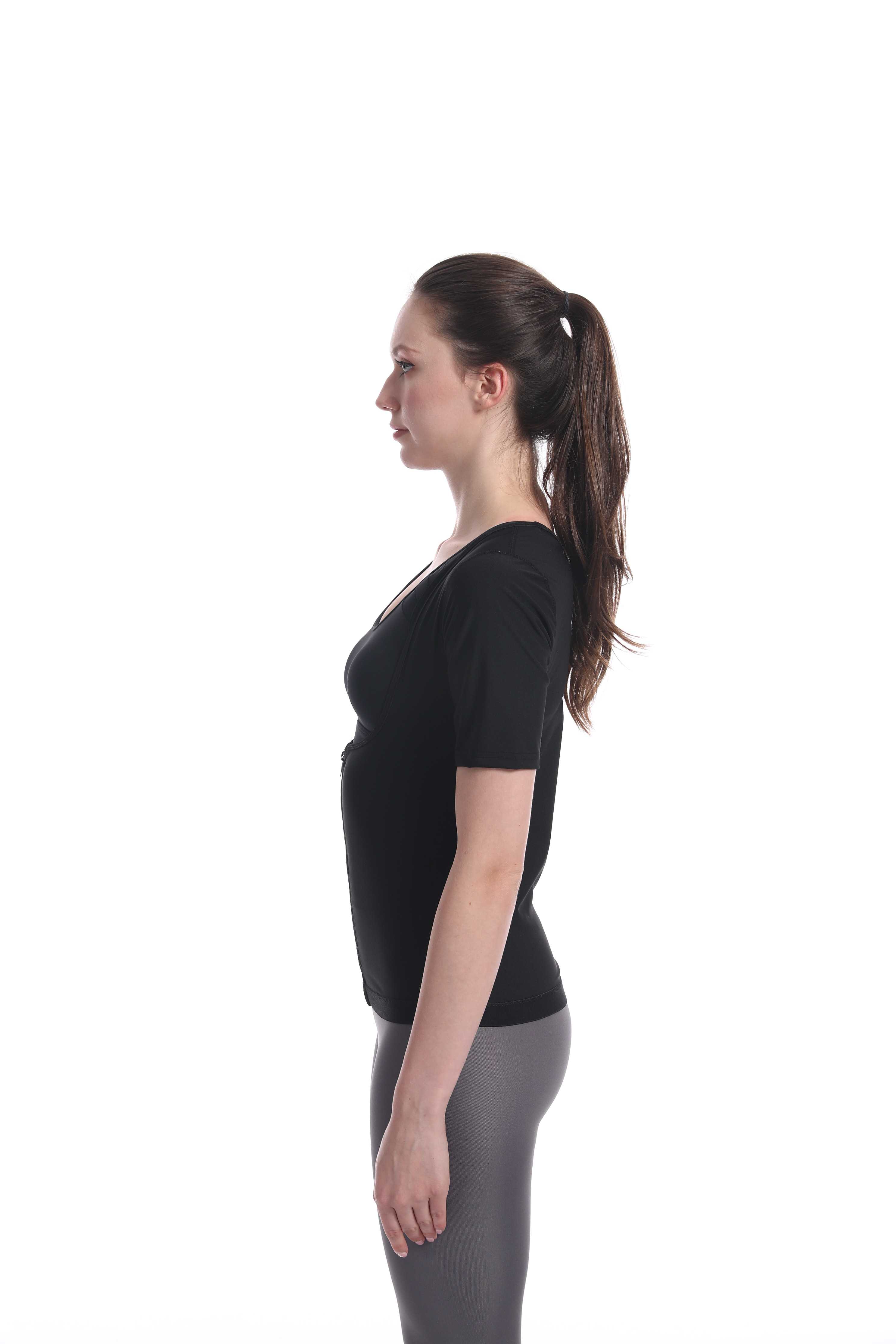 Activewear Women's Zip Front Short Sleeve Top