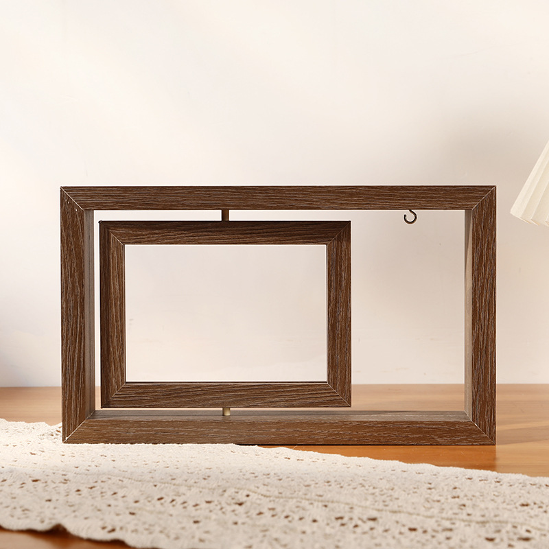 MDF Picture Frames Personalized double-sided rotating photo frame