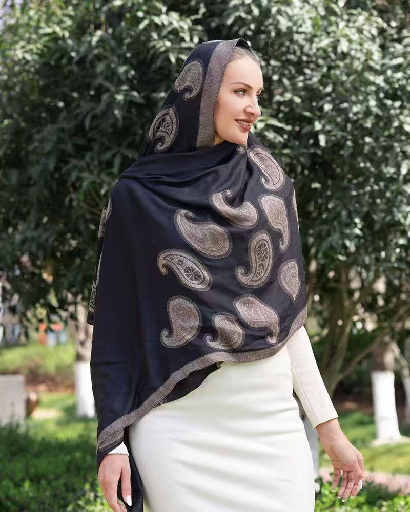 Rayon Viscose Long Scarves Jacquard Long Scarf, Headscarf and Shawl