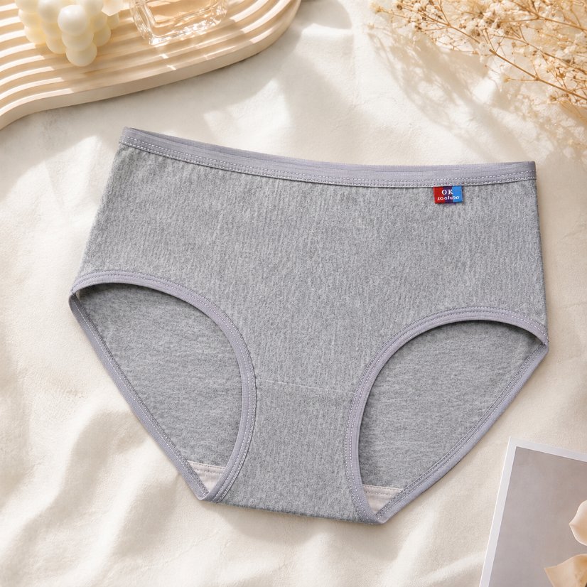 Briefs Organic Cotton Mid‑Rise Women Briefs, Stretch Breathable Multi‑Color Cotton Panties