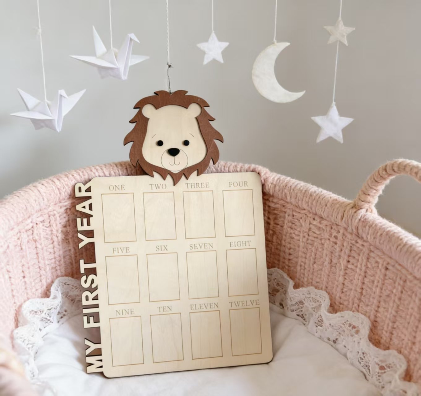 Infant Baptism Newborn Milestone Commemorative Wooden Photo Frame