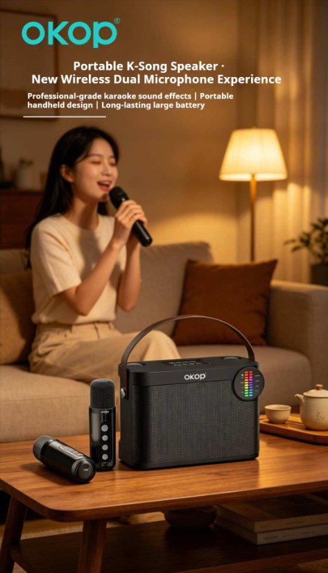 Karaoke Speaker System KP-K09 Wireless Bluetooth Karaoke Microphone and Speaker