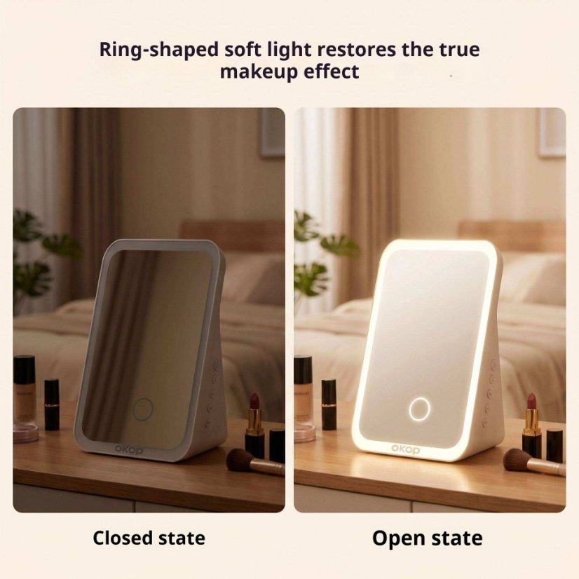 Portable Outdoor Bluetooth Speaker KP-863 LED makeup mirror wireless bluetooth speaker