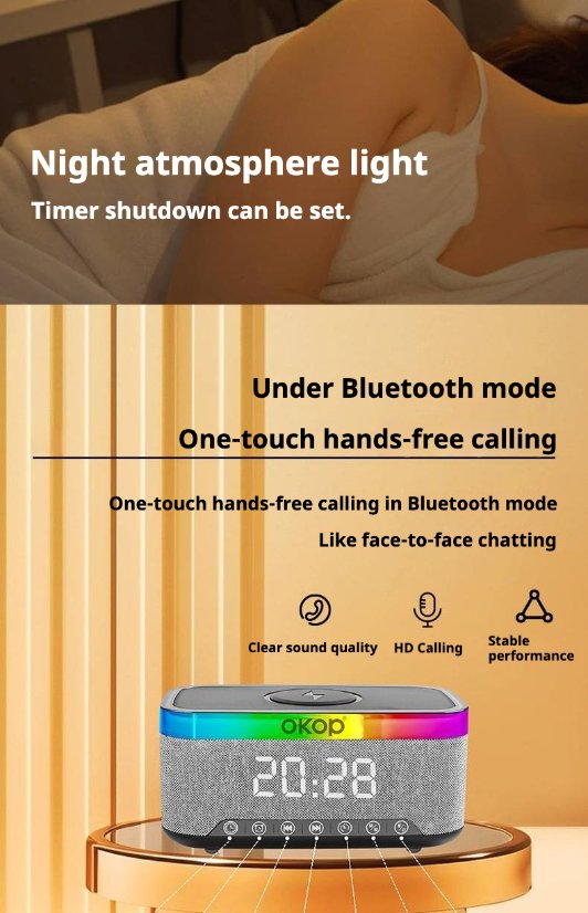 Wireless Charging Bluetooth Speaker KP-559 Wireless Charging Bluetooth Speaker