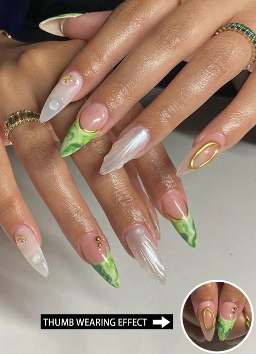 Others Green Press-On Nails