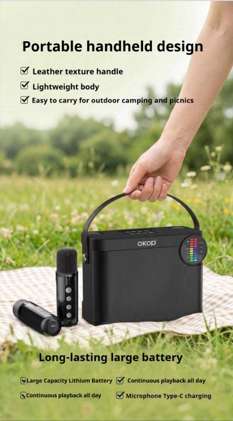 Karaoke Speaker System KP-K09 Wireless Bluetooth Karaoke Microphone and Speaker