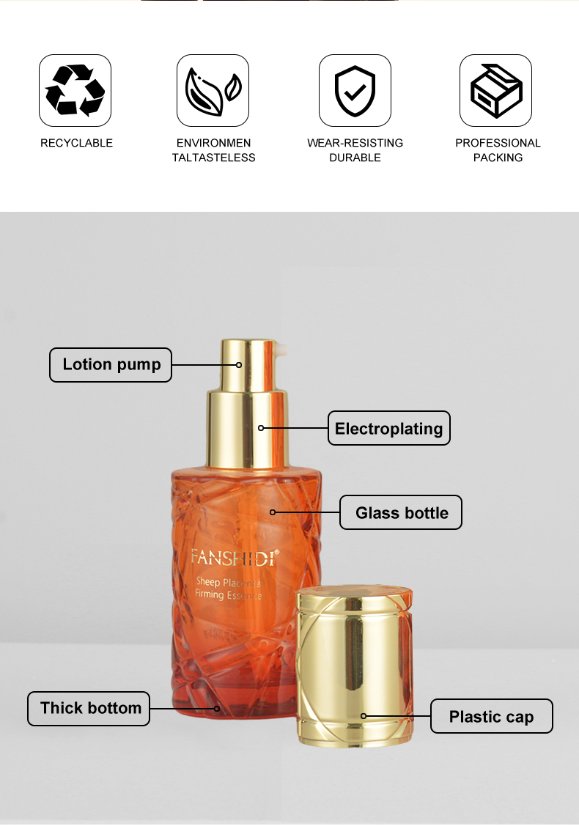 base de maquillaje líquida 40ml Glass Lotion Bottle / Foundation Bottle