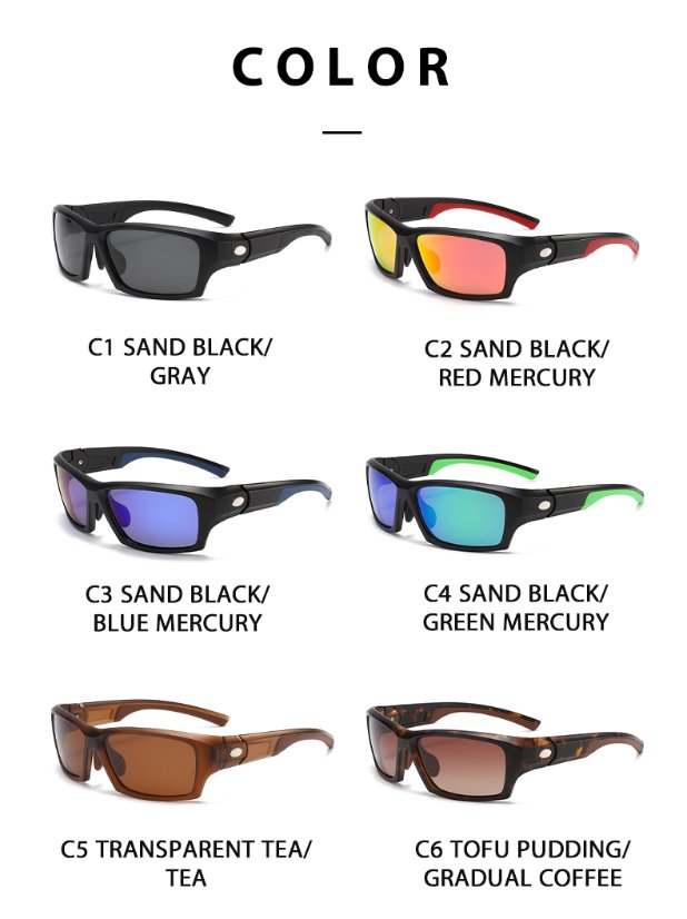 Sports Sunglasses 3652 Polarized TR90 Sport-Casual Sunglasses