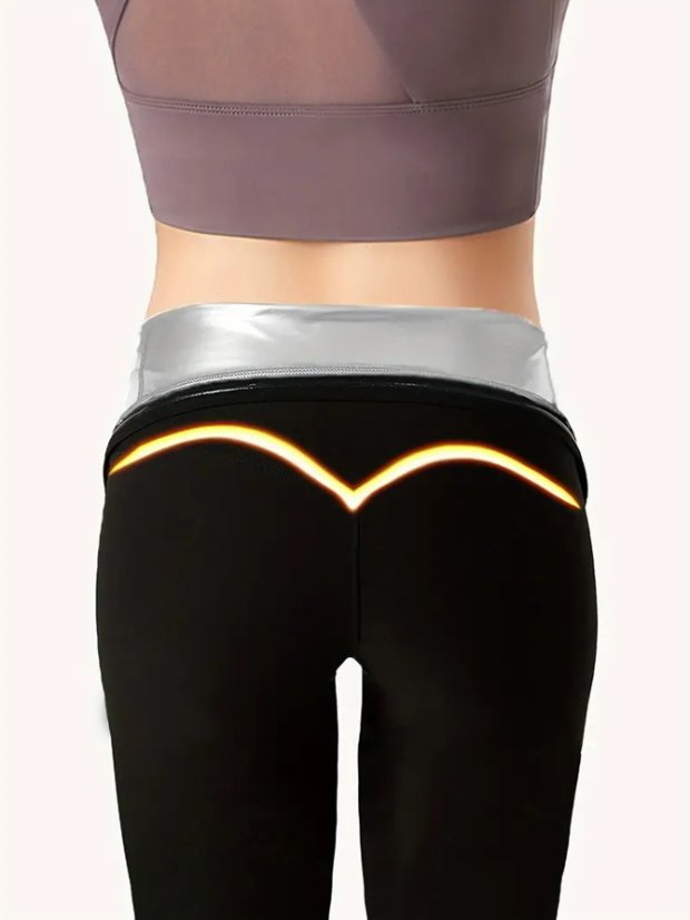 legging-shorts-capri-pant Sauna Sweat Pants for Women High Waist Compression Slimming Leggings Workout Hot Thermo Pant with Adjustable hook-and-eye closures 